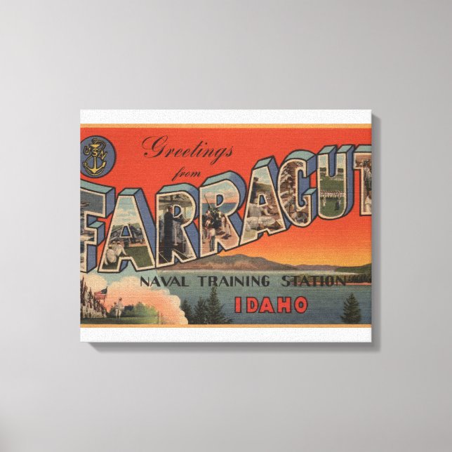 Toile Farragut, Idaho - Scènes de grandes lettres (Recto)