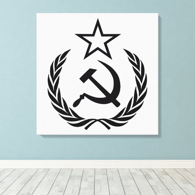 Toile Faucille et marteau, URSS, CCCP, communisme (Insitu (Plancher de Bois))