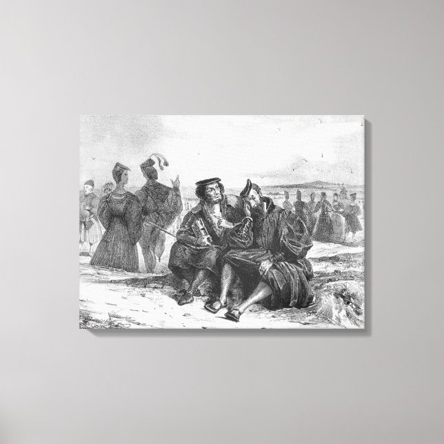 Toile Faust et Wagner en conversation (Recto)