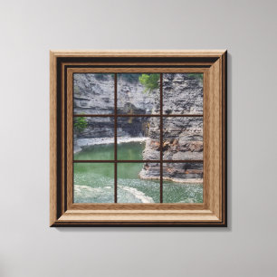 Toile Faux Window Scène Genesee River Gorge Canvas