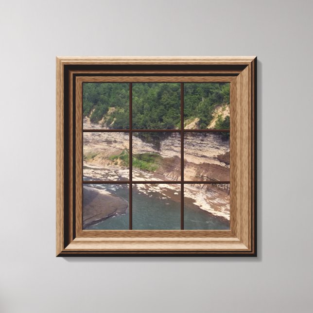 Toile Faux Window Scène Genesee River Gorge Canvas (Recto)
