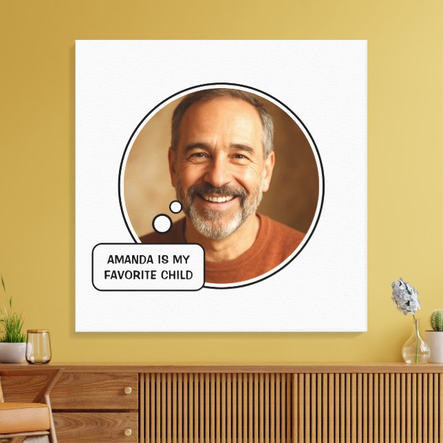 Toile Favori Enfant Funny Papa Fête des pères (Insitu(Salon))