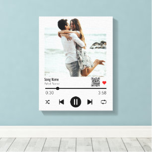 Toile Favori Song Music Playlist Photo avec code Qr