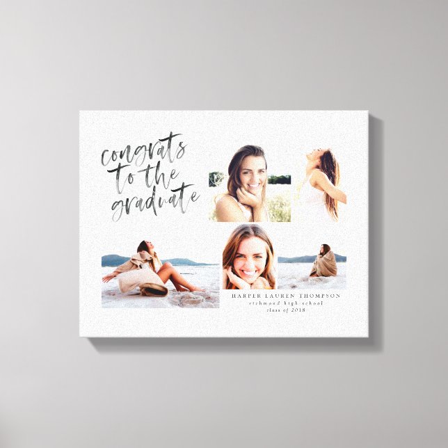 Toile félicitations à l'diplômé multi photo canvas (Recto)
