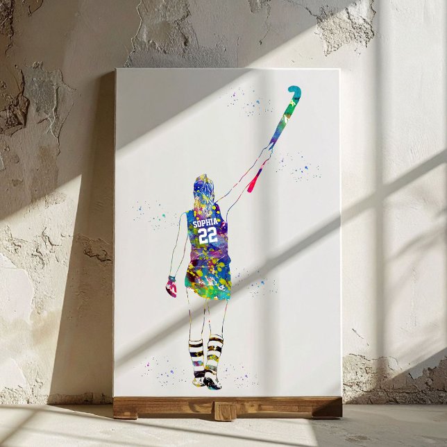 Toile Female Field Hockey Player (Créateur téléchargé)