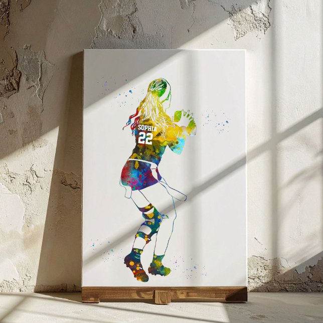 Toile Female Flag Football Player (Créateur téléchargé)