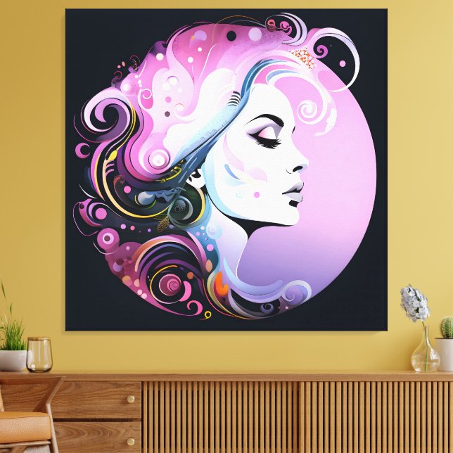 Toile "Féminine Floraison" Beauté Féminine      (Insitu(Salon))