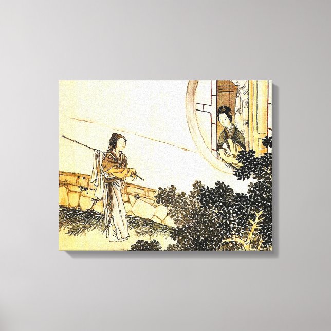 Toile femme à kimono à la fenêtre (Recto)