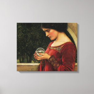 Toile Femme à la boule de cristal, peinture de Waterhous