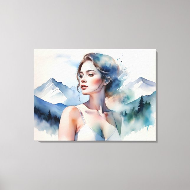 Toile Femme art double exposition (Recto)