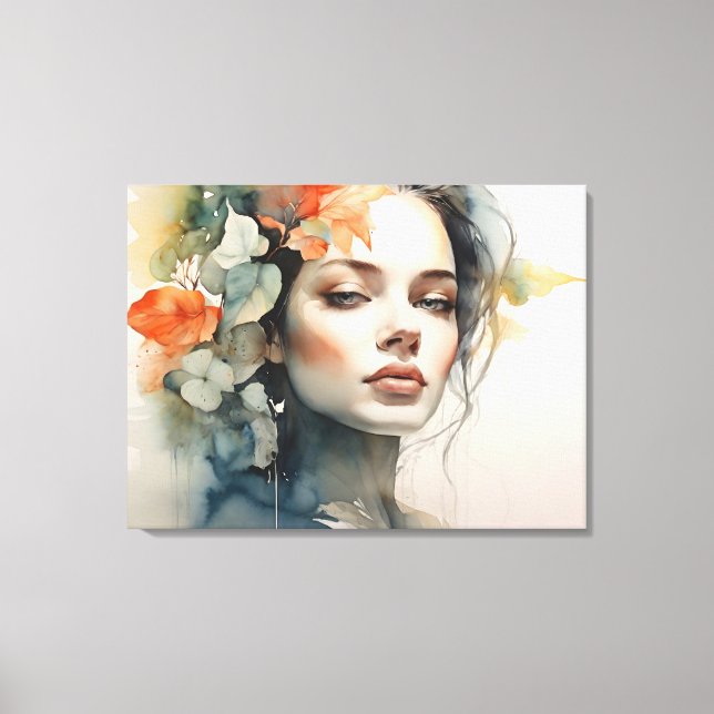 Toile Femme art double exposition (Recto)