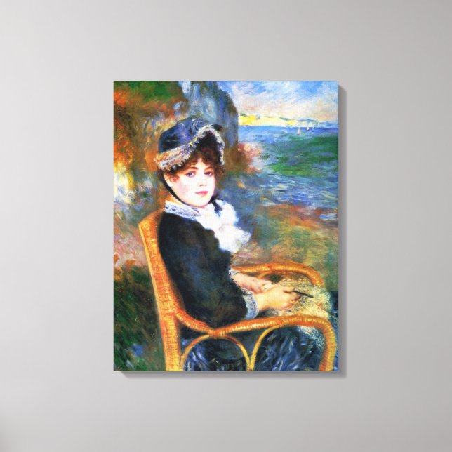 Toile Femme au bord de la mer (de Pierre-Auguste Renoir) (Recto)