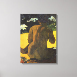 Toile Femme au bord de la mer par Paul Gauguin, Beaux-Ar