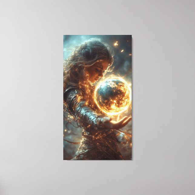 Toile Femme avec le feu Orb-Canvas Imprimer (Recto)