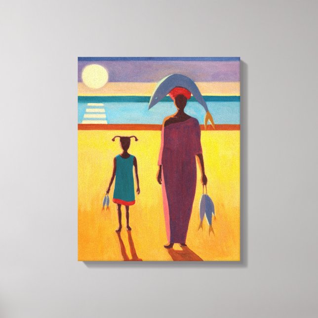 Toile Femme avec le poisson (Recto)