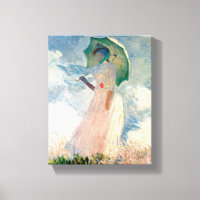 Femme avec Parasol Claude Monet Art Vintage 1886