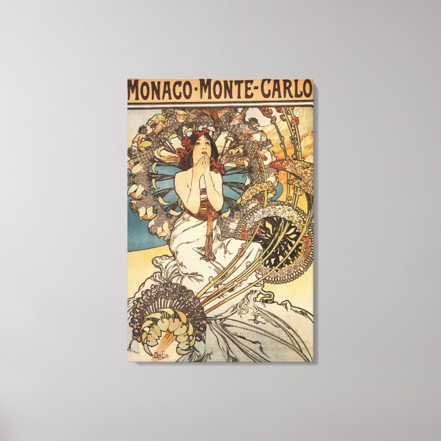 Toile Femme avec plumes - PLM Railway Travel Poster (Recto)