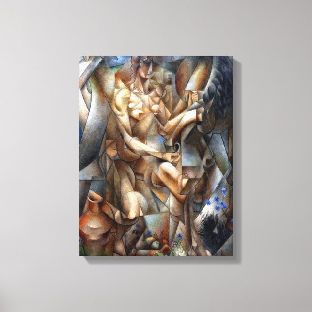 Toile Femme avec un cheval (Recto)