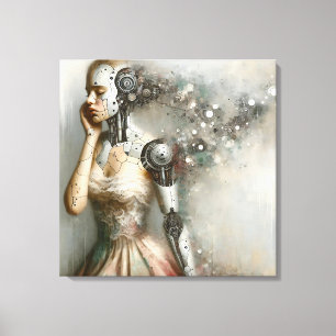 Toile Femme Cyborg Femme Ai Art 