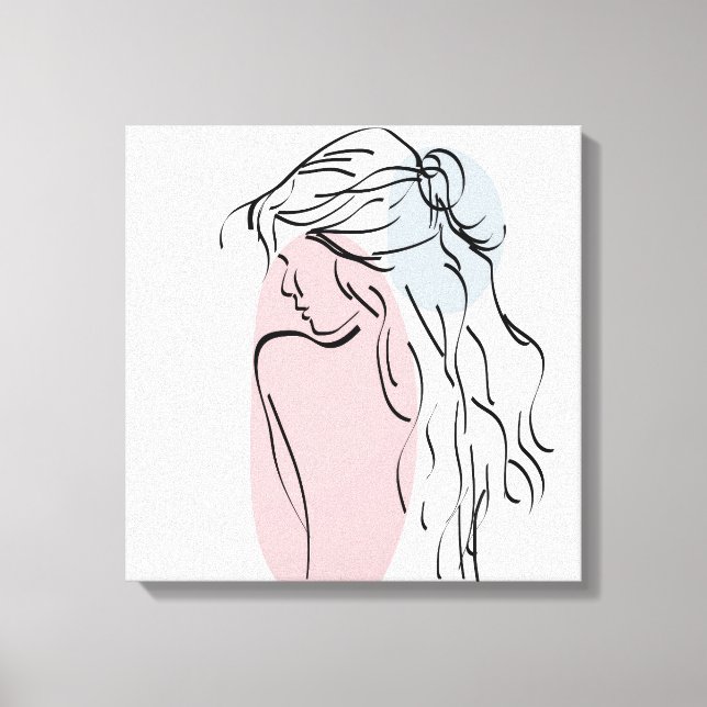 Toile Femme Dame Fille-dessin (Recto)