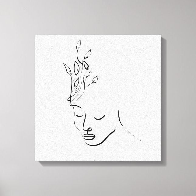 Toile Femme Dame Visage Mannequin de Mode (Recto)