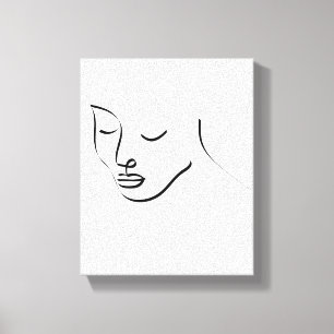 Toile Femme Dame Visage Mannequin Mode Art