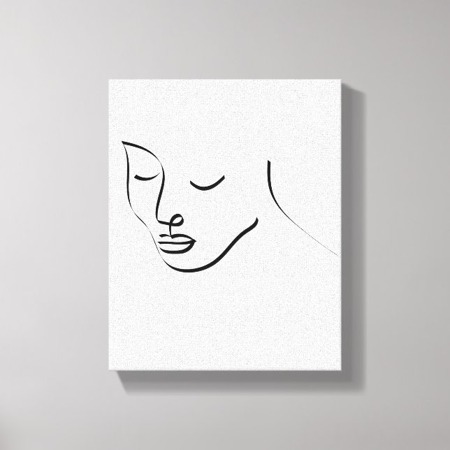 Toile Femme Dame Visage Mannequin Mode Art (Recto)