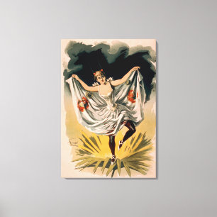 Toile Femme dans le costume de danse sur l'affiche de