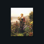 Toile Femme dans un jardin par Daniel Ridgway Knight<br><div class="desc">Vous envoyant des fleurs fraîchement cueillies du jardin :) "Woman in a Garden" de Daniel Ridgway Knight (1839-1924). Customisez la taille de la toile et choisissez l'épaisseur de votre cadre, les panneaux et les effets qui vous conviennent. Daniel Ridgway Knight (15 mars 1839 - 9 mars 1924) est un artiste...</div>