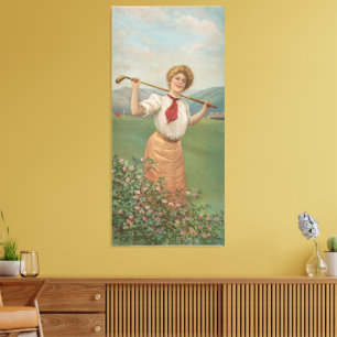 Toile Femme de golf