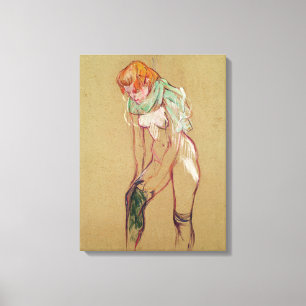 Toile Femme de Henri De Toulouse-Lautrec   tirant vers