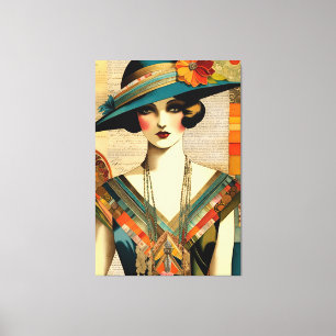 Toile Femme de mode vintage