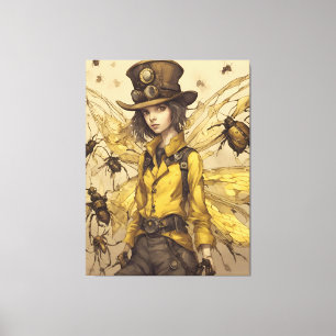 Toile Femme d'insectes Steampunk