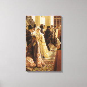 Toile Femme élégante de Tissot, Art victorien vintage