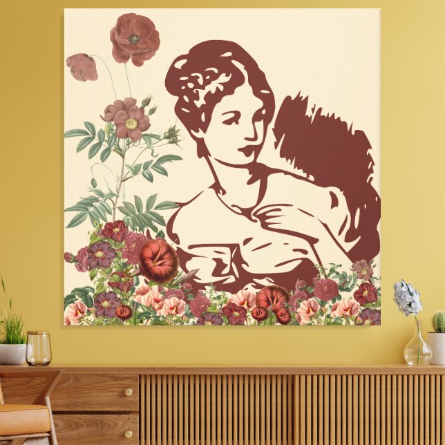 Toile Femme Florale Vintage (Insitu(Salon))