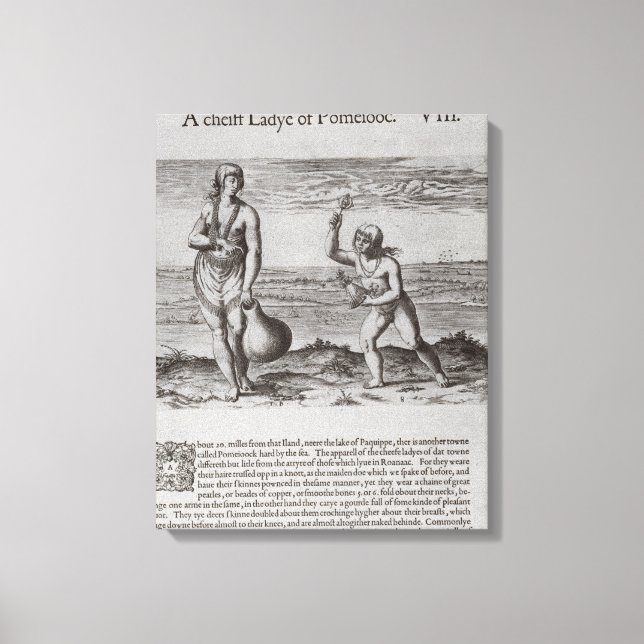 Toile Femme indienne et jeune fille (Recto)