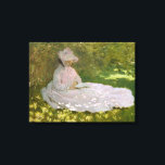 Toile Femme Lecture Springtime Monet<br><div class="desc">Printemps 1872,  Walters Art Museum</div>