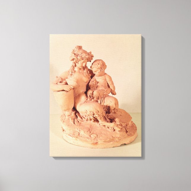 Toile Femme s'amuse avec son enfant (Recto)