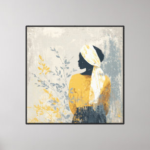 Toile Femme sereine et tout le feuillage doré