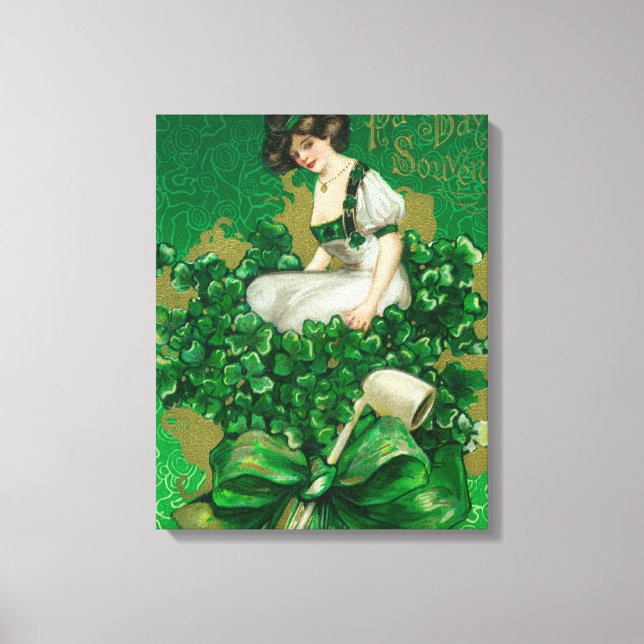 Toile Femme Souvenir de la Saint Patrick sur la scène de (Recto)
