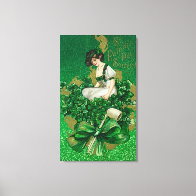 Toile Femme Souvenir de la Saint Patrick sur la scène de (Recto)