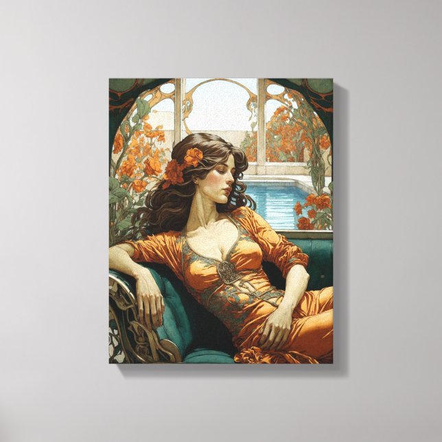 Toile Femme - Style Art Nouveau (Recto)