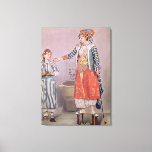 Toile Femme turque avec son serviteur