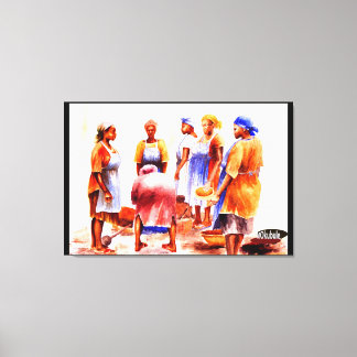 Toile Femmes africaines par Mojisola A Gbadamosi Okubule