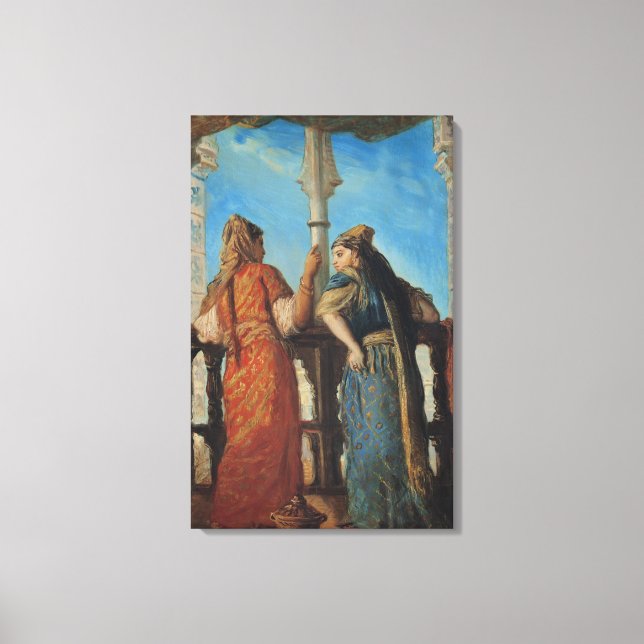 Toile Femmes juives au Balcon, Alger, 1849 (Recto)
