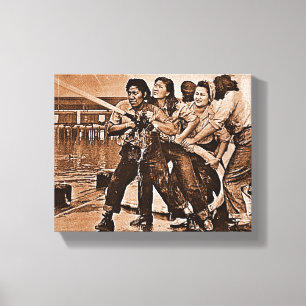 Toile Femmes pompiers Pearl Harbor 7 décembre