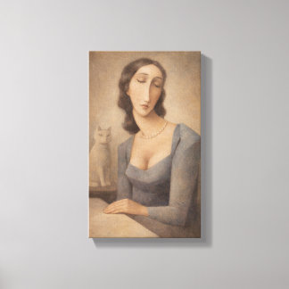 Toile Femmes sereines avec son chat