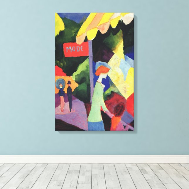 Toile Fenêtre à la mode par August Macke, Fauvisme vinta (Insitu (Plancher de Bois))