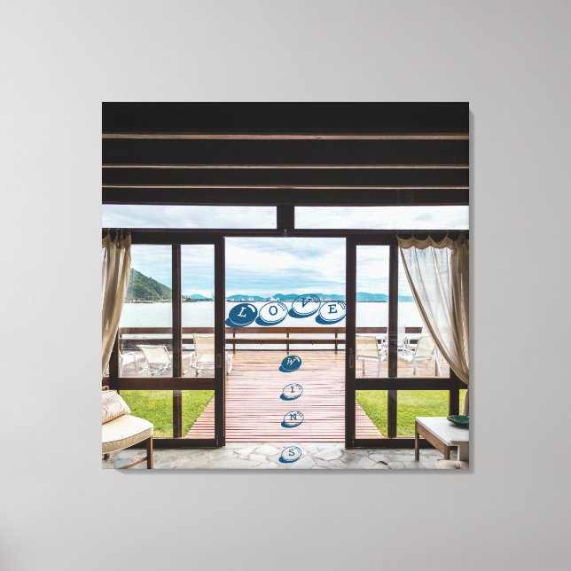 Toile Fenêtre Affichage Phrase Positive Étiquette Impres (Recto)