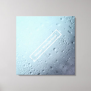 Toile fenêtre de fête de l'hiver au pays des merveilles